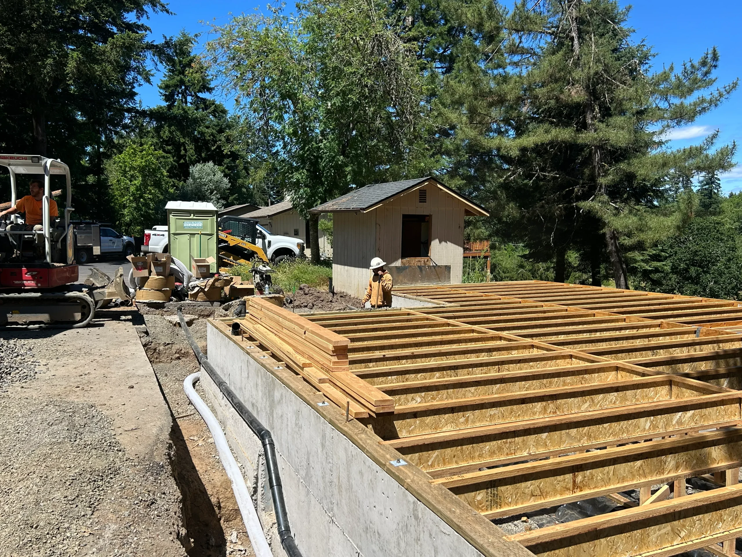 Framing Construction Foundation Building Sites